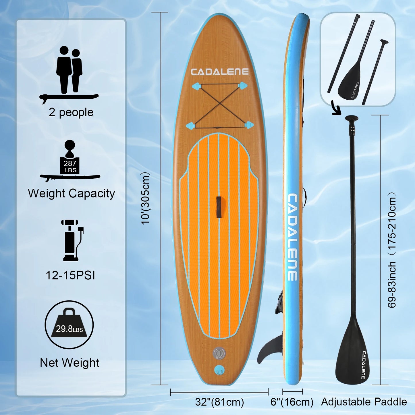 CADALENE Inflatable Stand Up Paddle Board