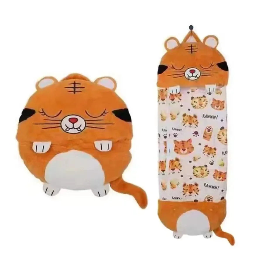 Children's Cartoon Sleeping Bag With Pillow
