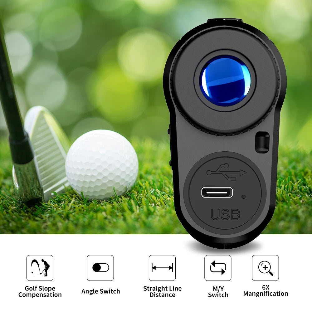 600Yds Multifunctional Golf Rangefinder With Rechargeable Battery