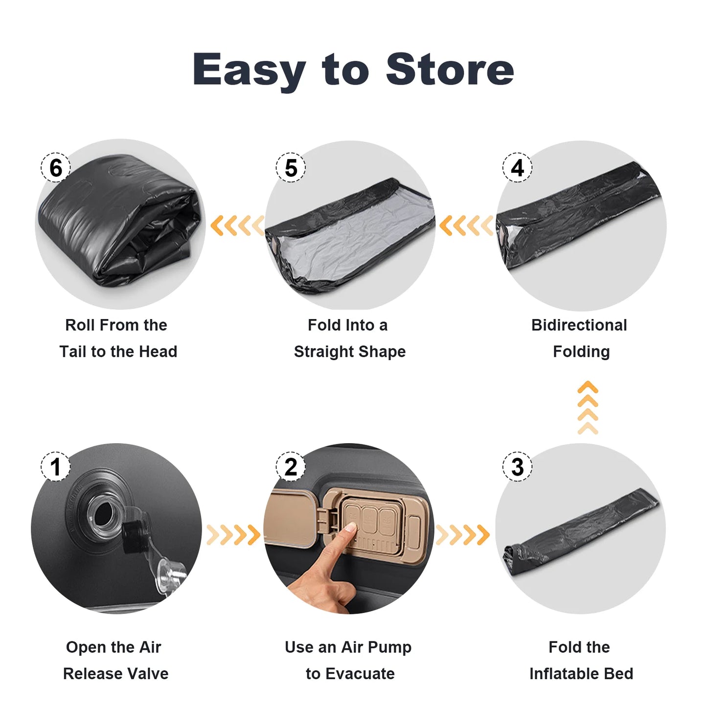 1-2 Person PVC Automatic Inflatable Mattress Camping/Home