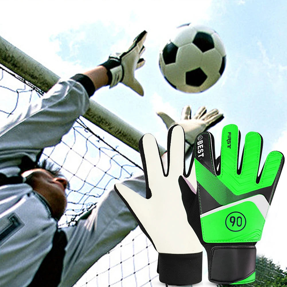 1 Pair Latex PU Breathable Goalkeeper Gloves