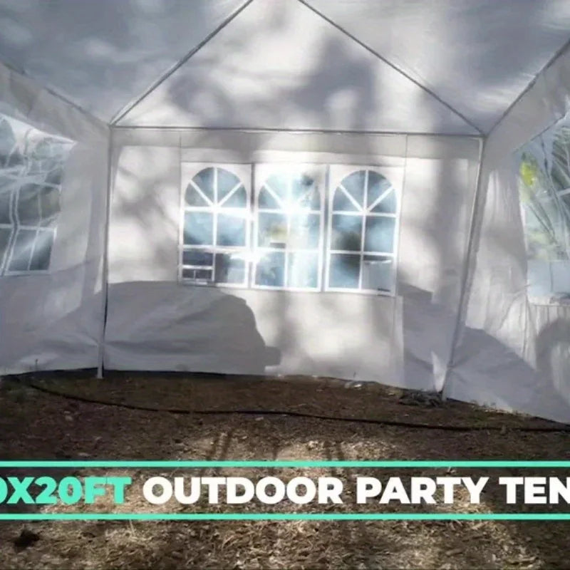 10 x 20 ft party tent with 6 side wall wedding canopy Catering event outdoors