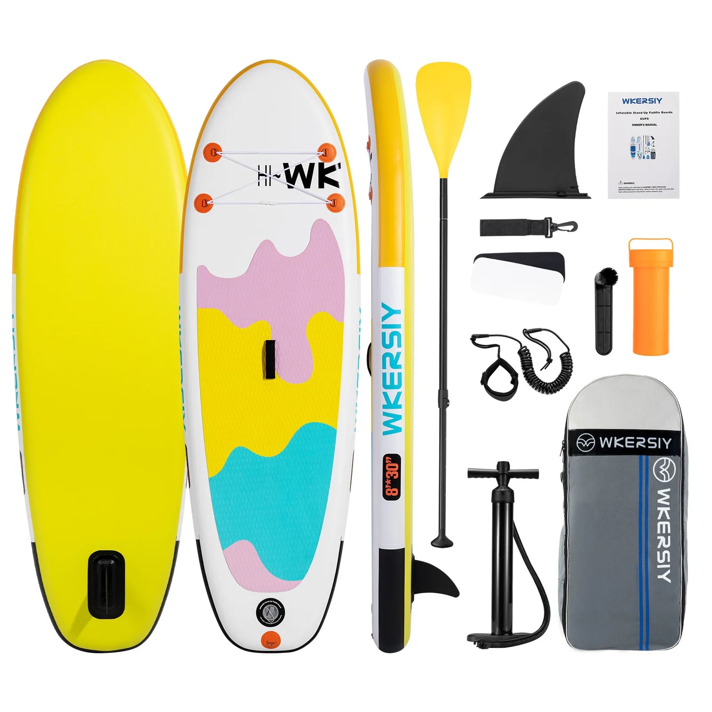 WKERSIY 8ft Green Parent-Friendly Design surfboard/Paddle board