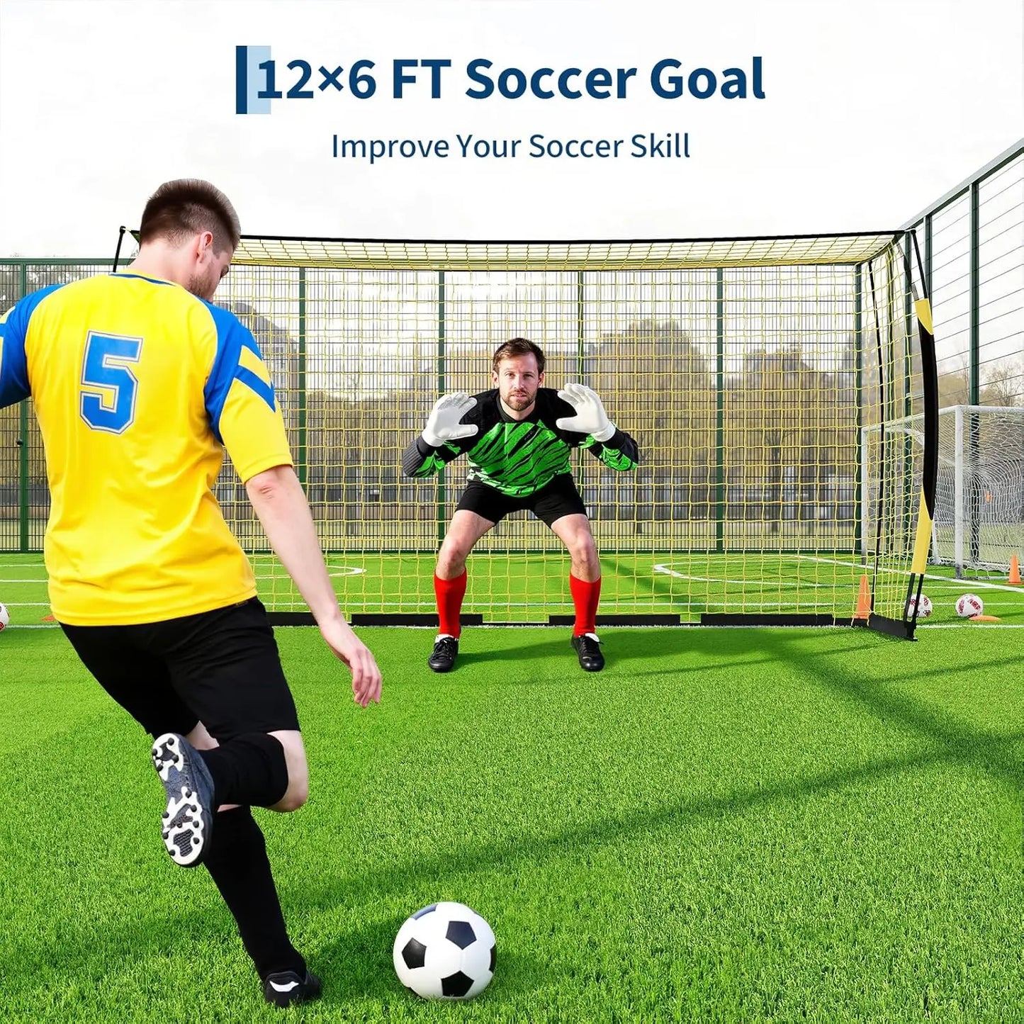 12x6 FT Soccer Goal Backyard, Portable Soccer Net
