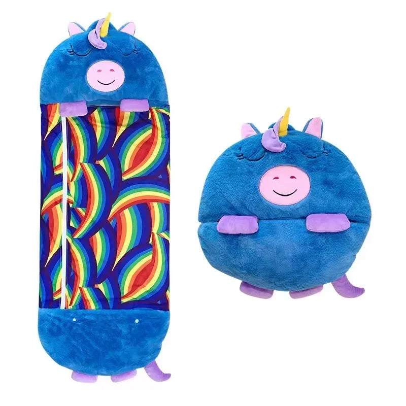 Children's Cartoon Sleeping Bag With Pillow