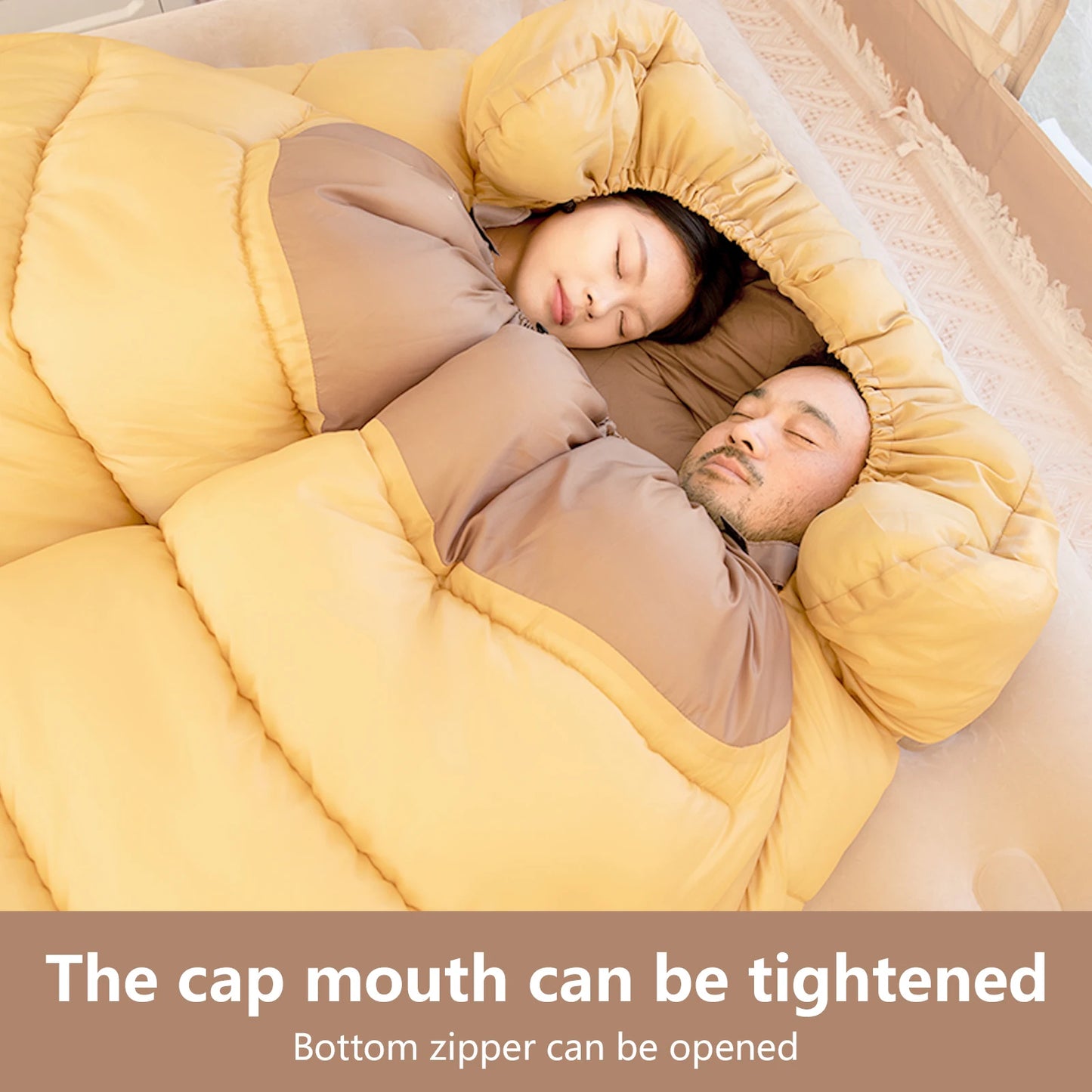 BSWOLF 2 Person Camping Sleeping Bag Four Seasons Portable Winter Sleeping Bag for Outdoor Camp Travel Hiking