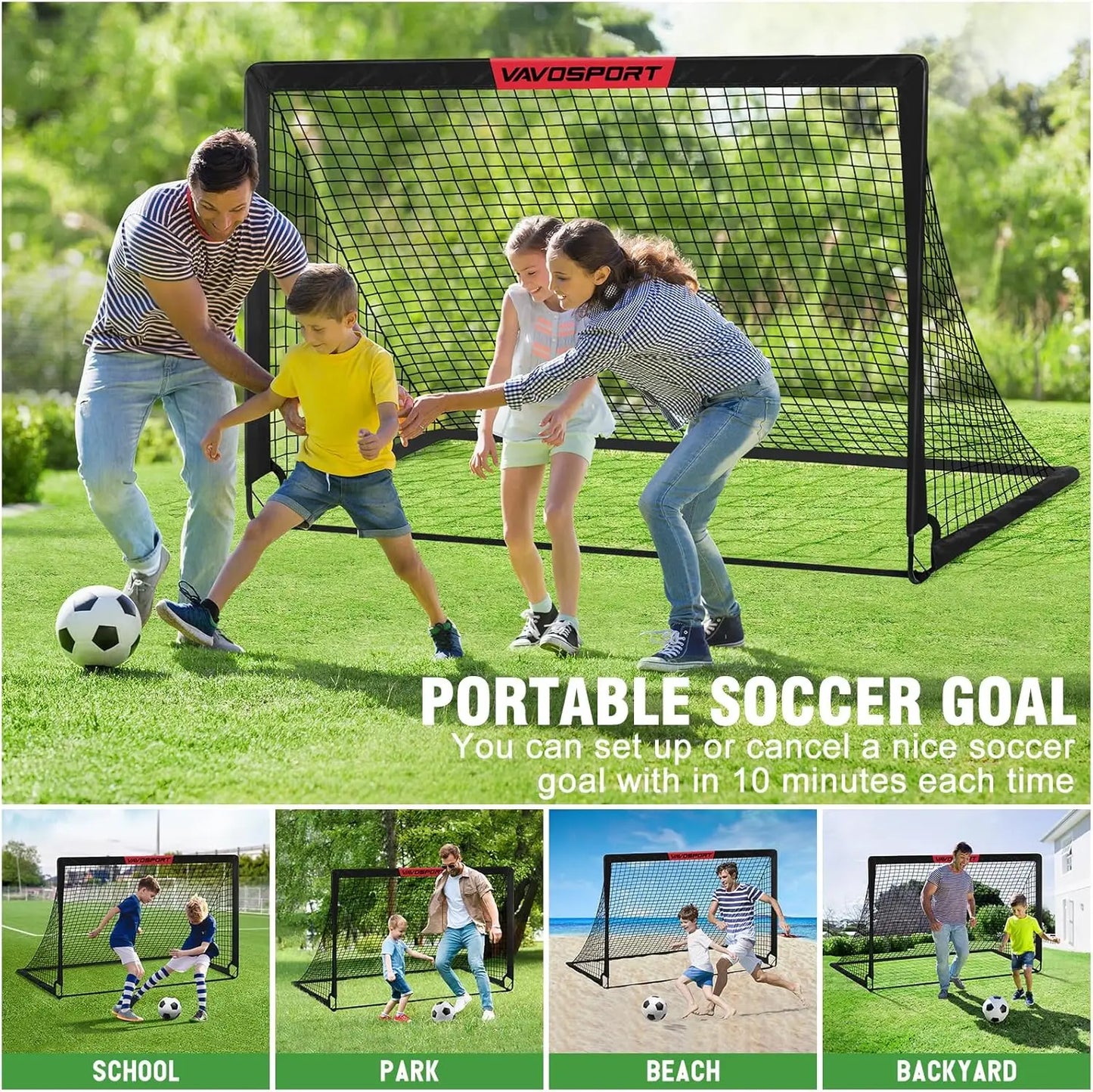 6x4 ft Portable Soccer Goal