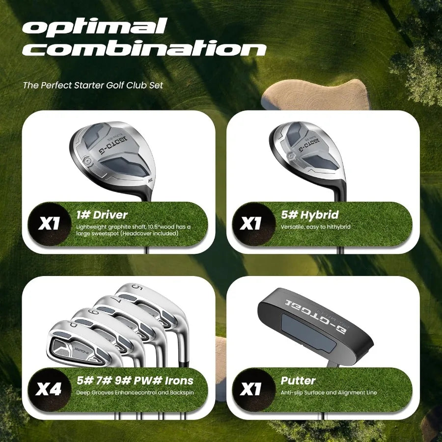 9 Pieces Golf Clubs Set for Men