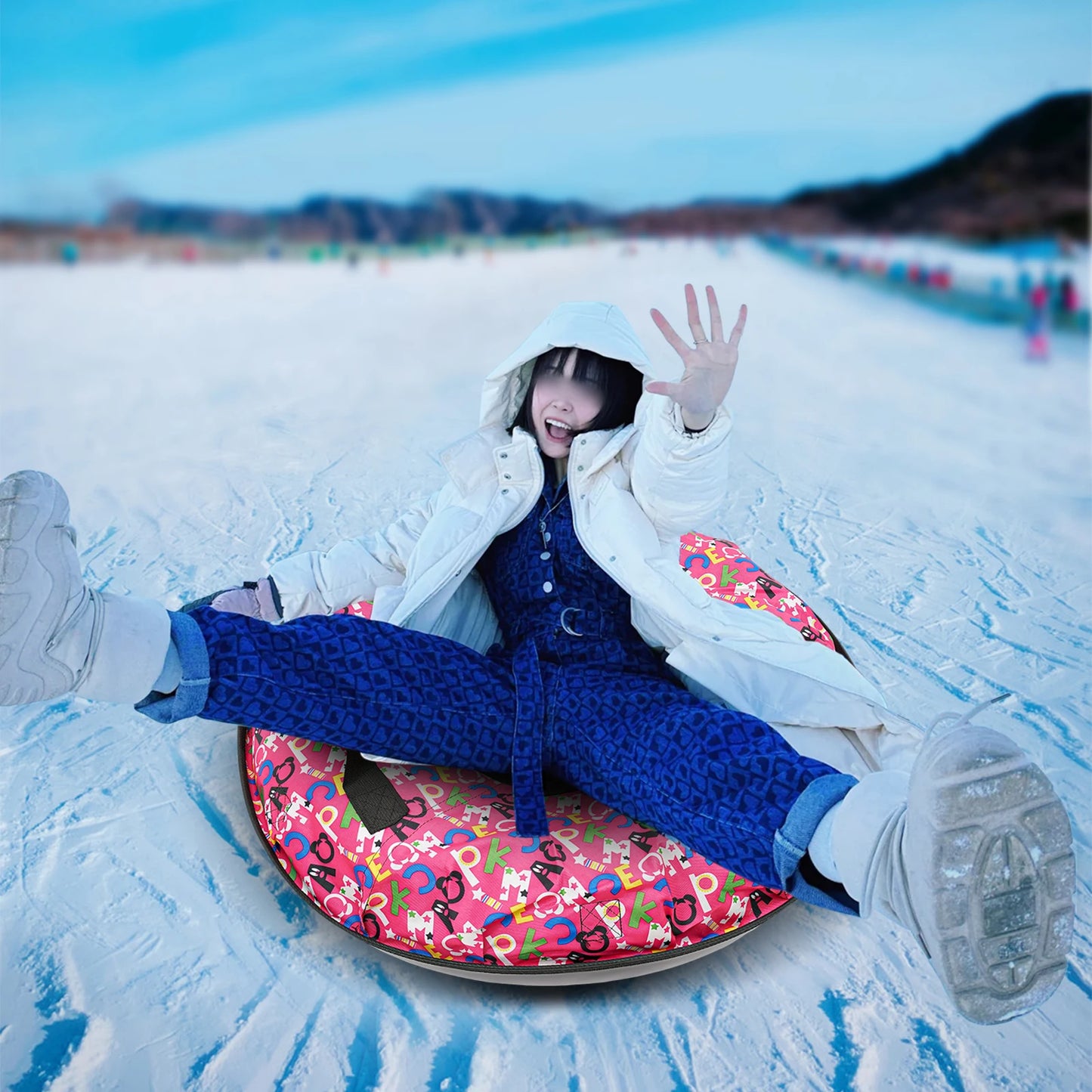 Inflatable Sledding Tube Snow Sleds for Kids/Adult