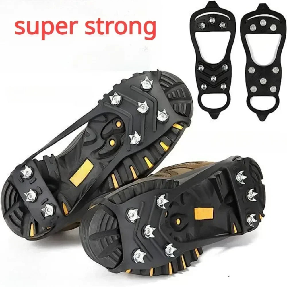 8-Teeth Ice Gripper Spike Shoes Winter Anti-slip