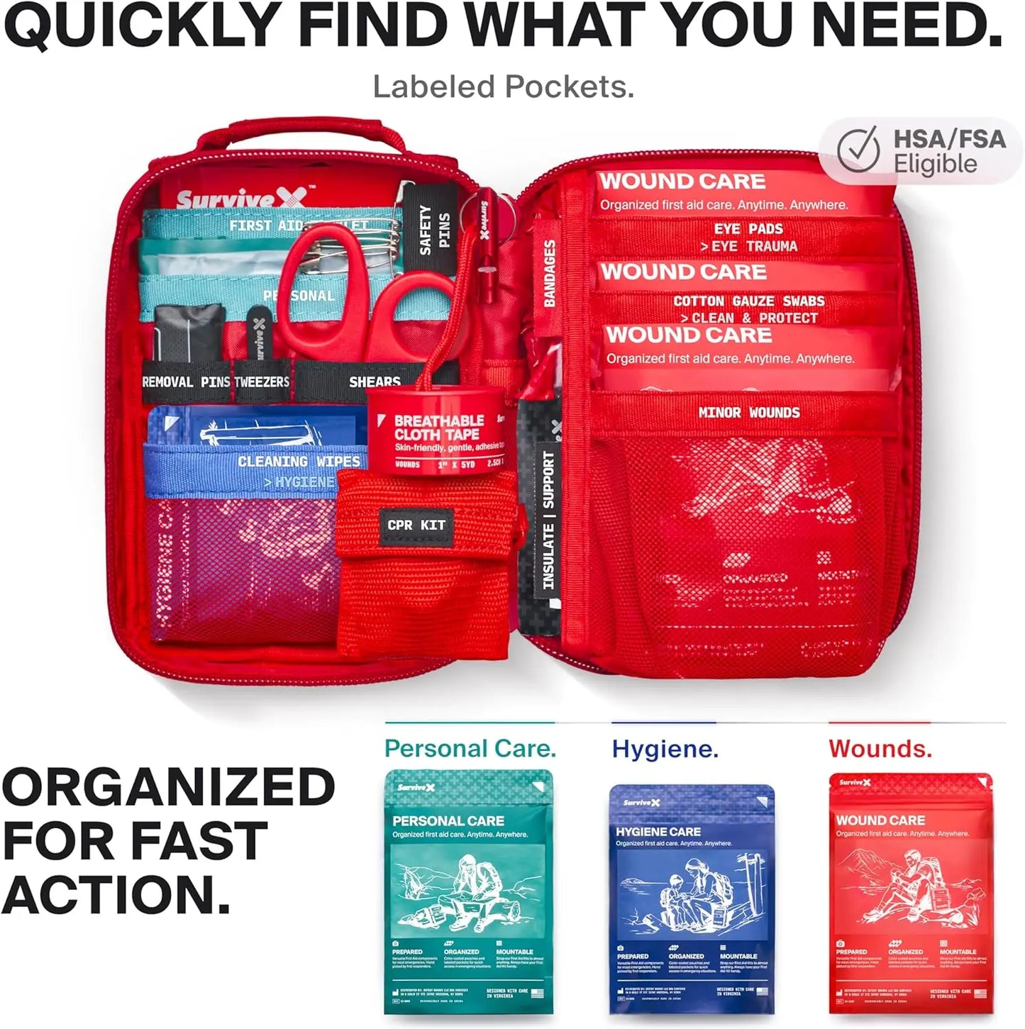 Portable Emergency First Aid Kit For Car