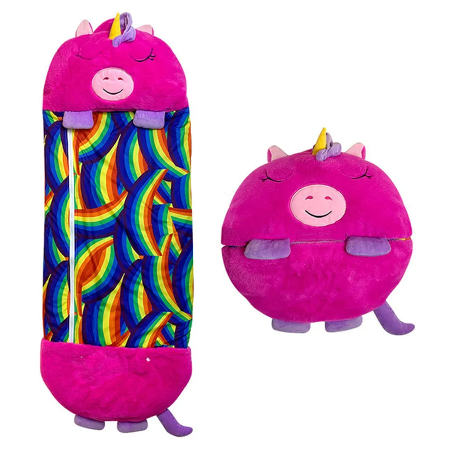 Children's Cartoon Sleeping Bag With Pillow