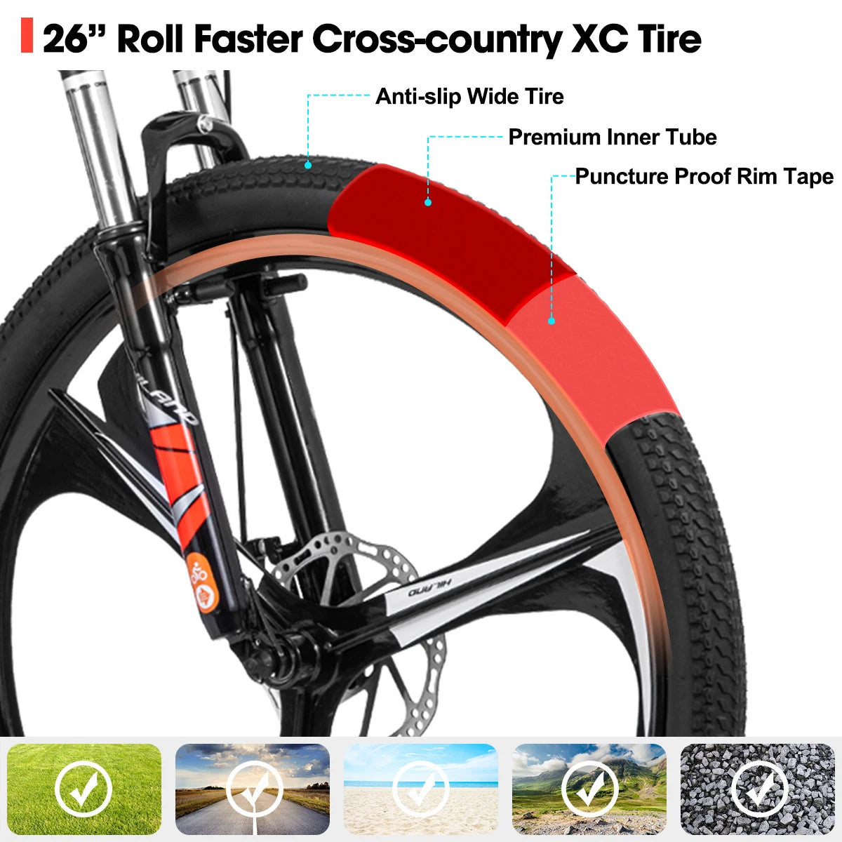 Hiland Mountain Bike 21-Speeds 26-Inch Men/Women