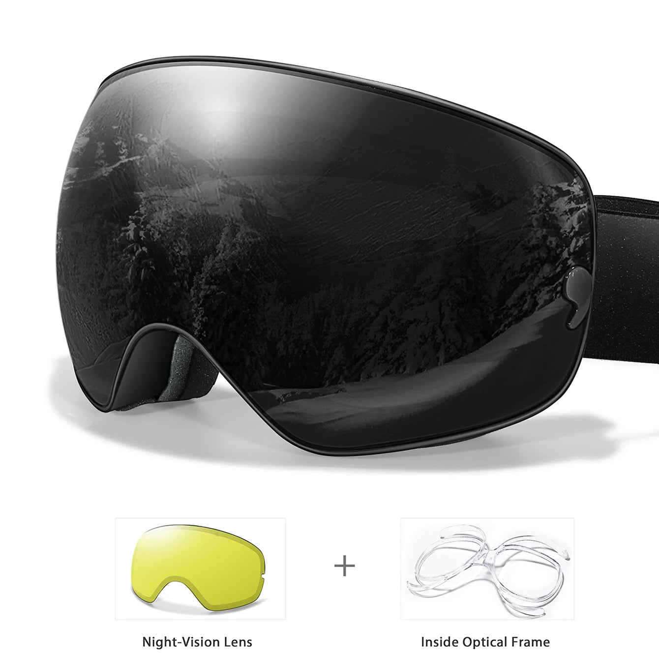 Anti-Fog SKI/Snowboard Goggles with Night Vison
