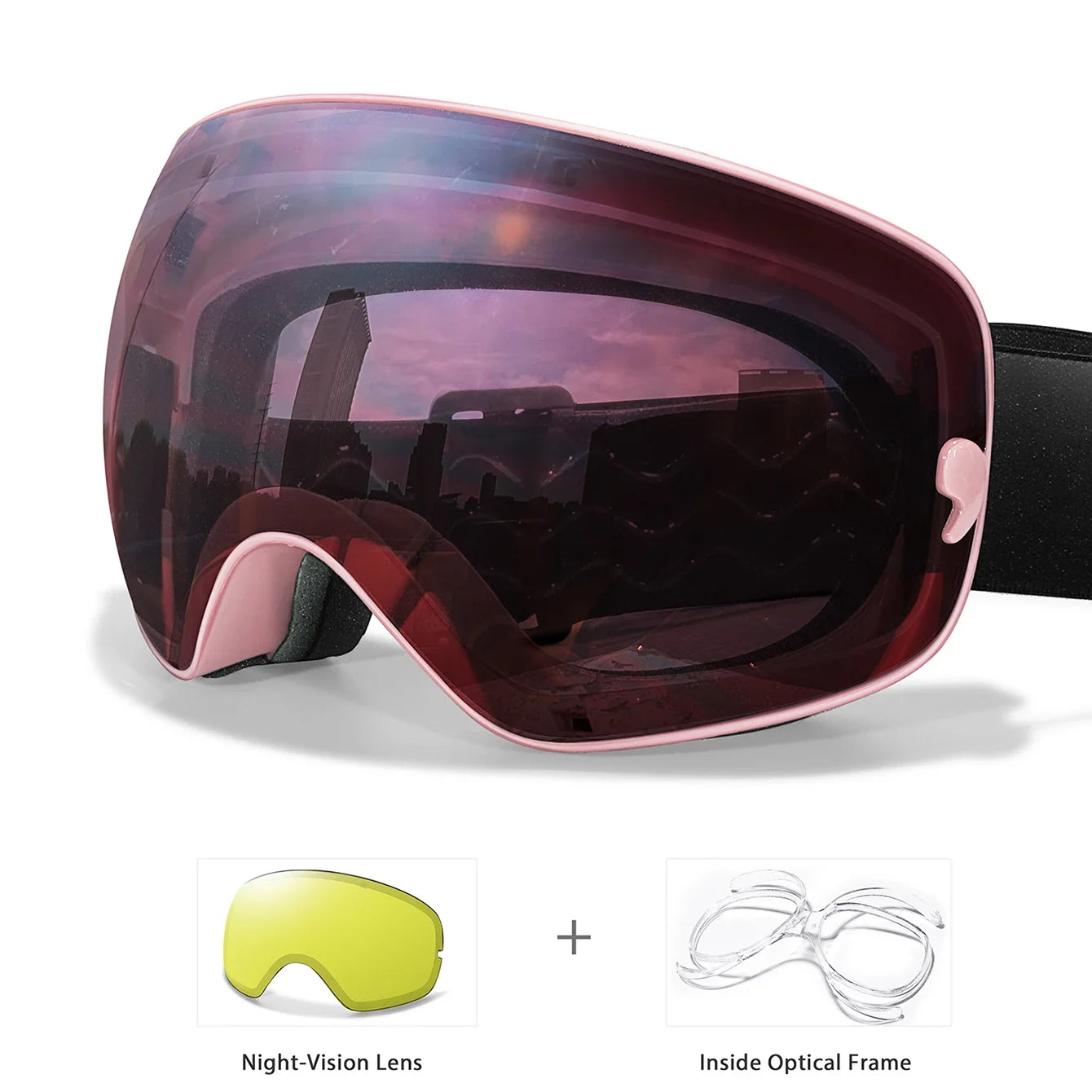 Anti-Fog SKI/Snowboard Goggles with Night Vison