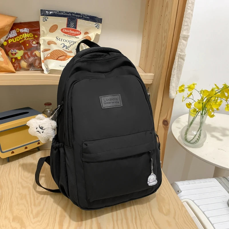 Large Capacity Solid Color Backpack for Students,
