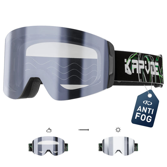 KAPVOE Photochromic Ski/Snowboard Goggles  Magnetic Lens Men/Women