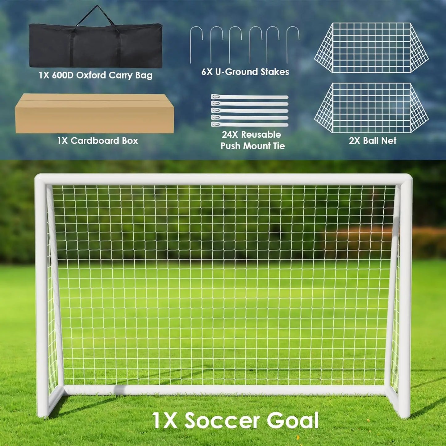 Portable Soccer Goal Ground Stakes, Soccer Goal X2