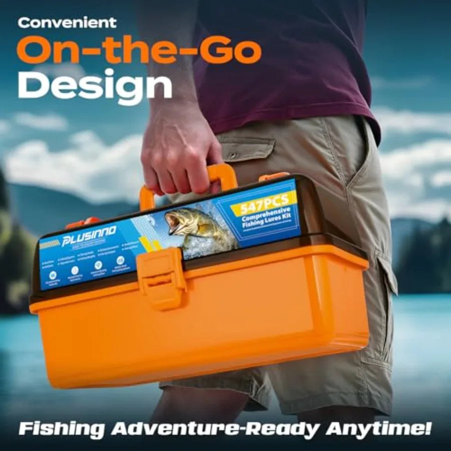 Large 4Layer Tackle Box with 547 Lures