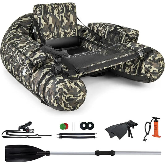 Inflatable Belly Boat with Fish Ruler