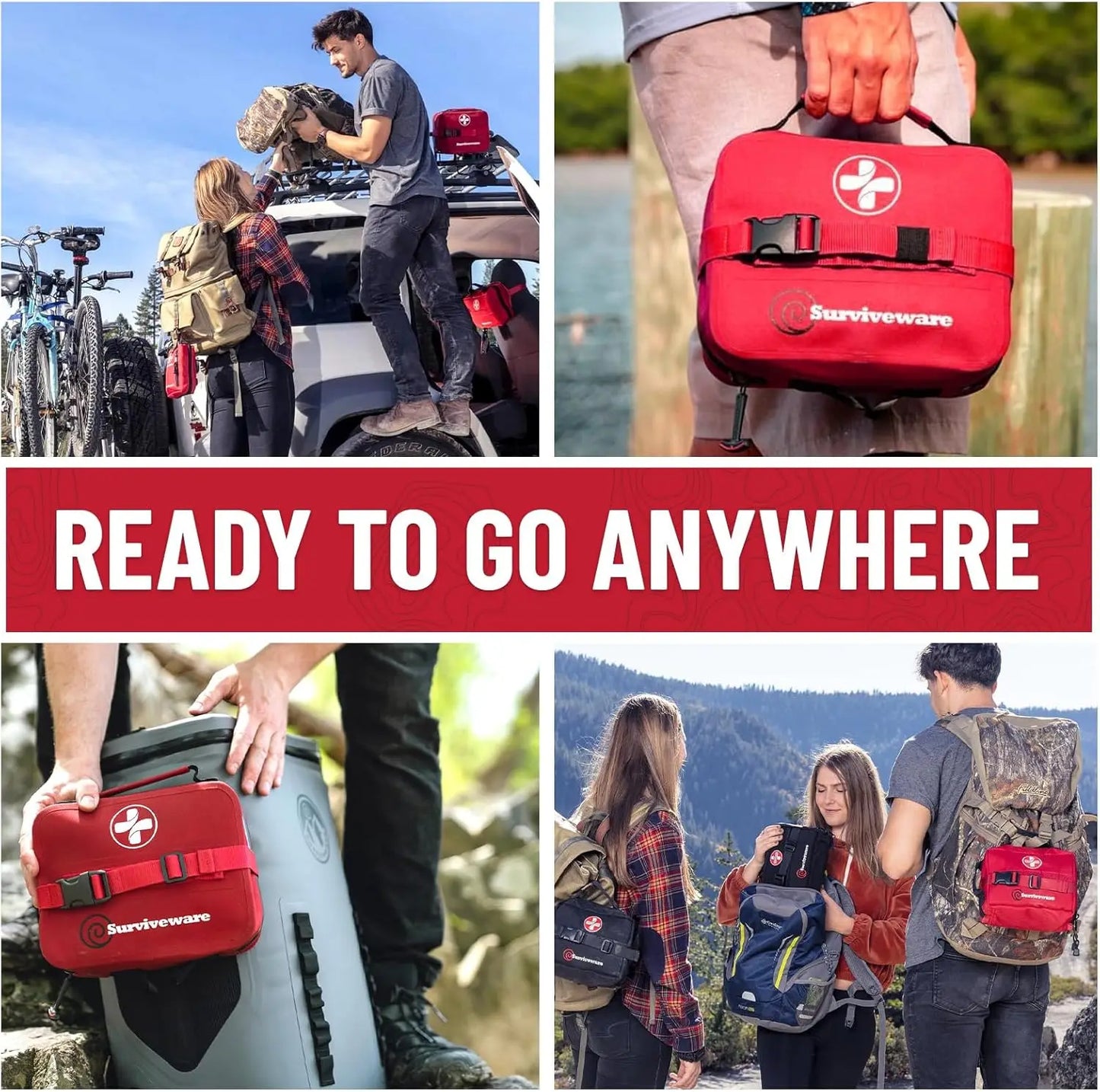 184 Pcs Waterproof First Aid Kit