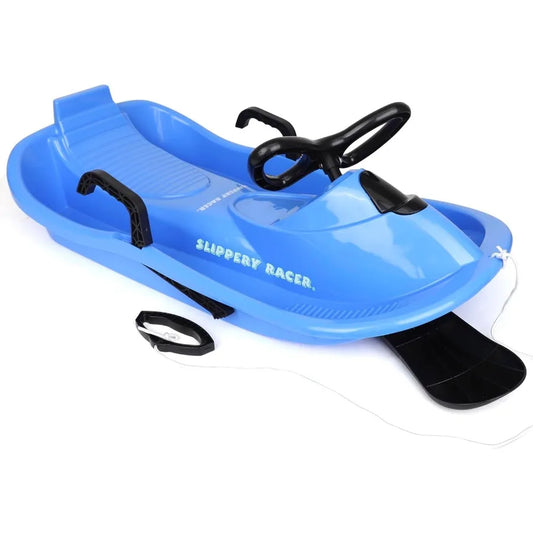 Steerable Snow Sled For Downhill Racing