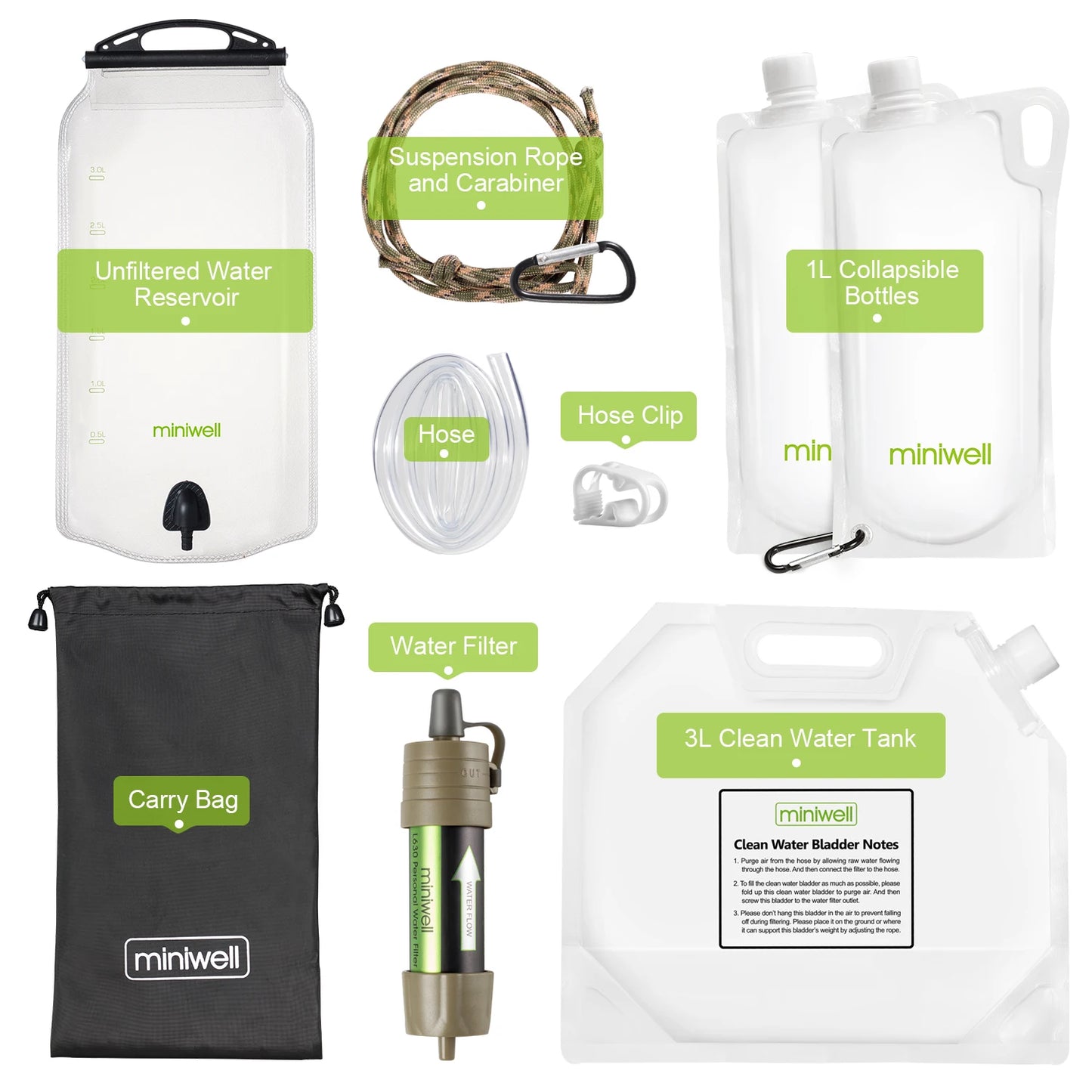 Miniwell L630 Portable Survival Water Purification System