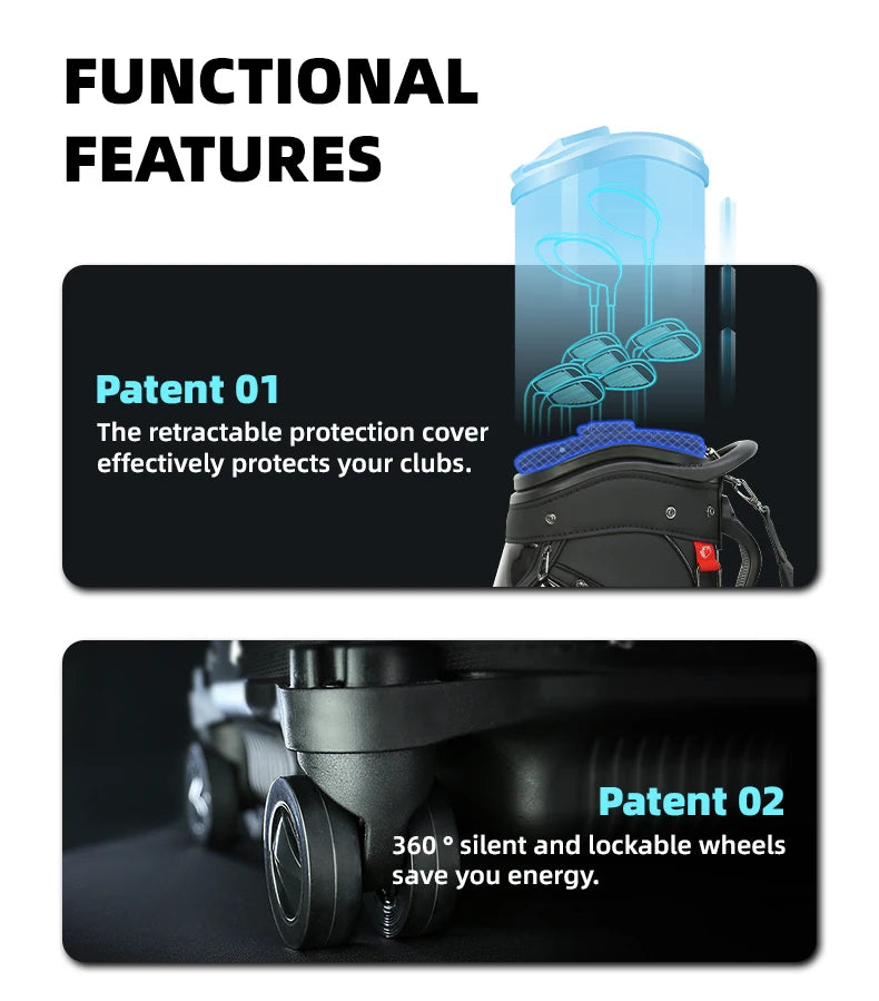 HELIX All- In-One Golf Bag - 4 Wheels