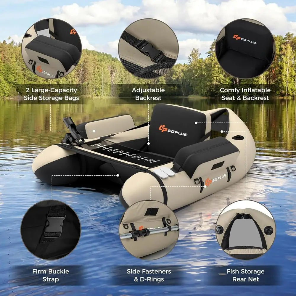 Inflatable Float Tube, Fishing Belly Boat