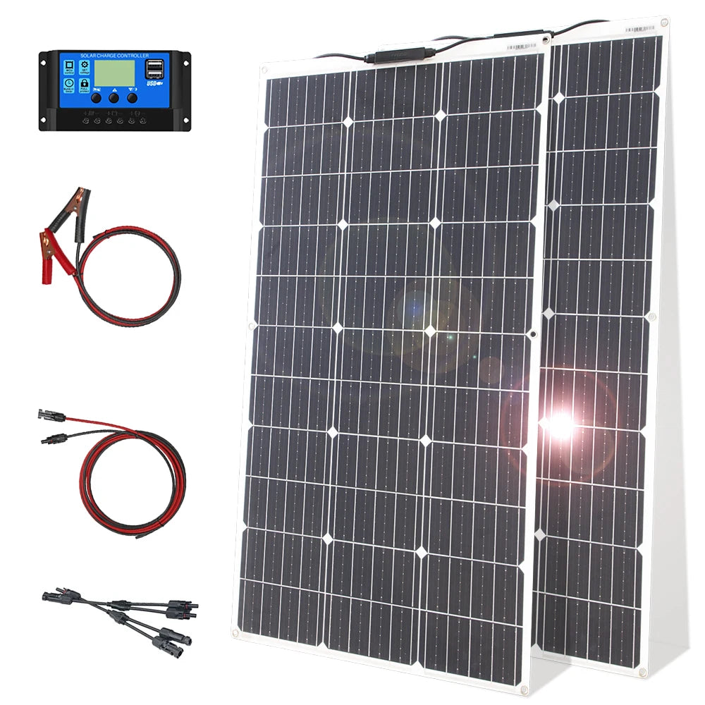 12V Flexible Solar Panel RV Camping Outdoor