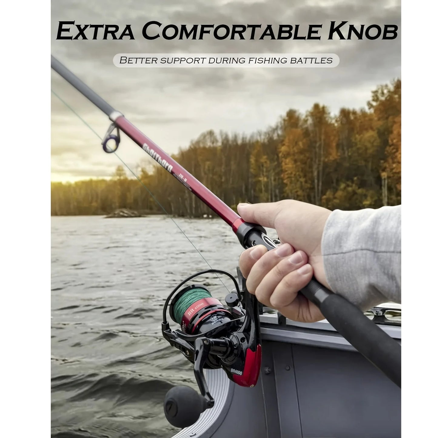 Fishing Rod&Reel Combo Telescopic Pole Kit-Carrier Bag