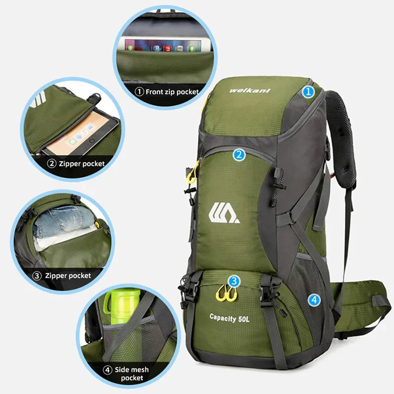 Travel Backpack Camping Men Large Hiking Bag
