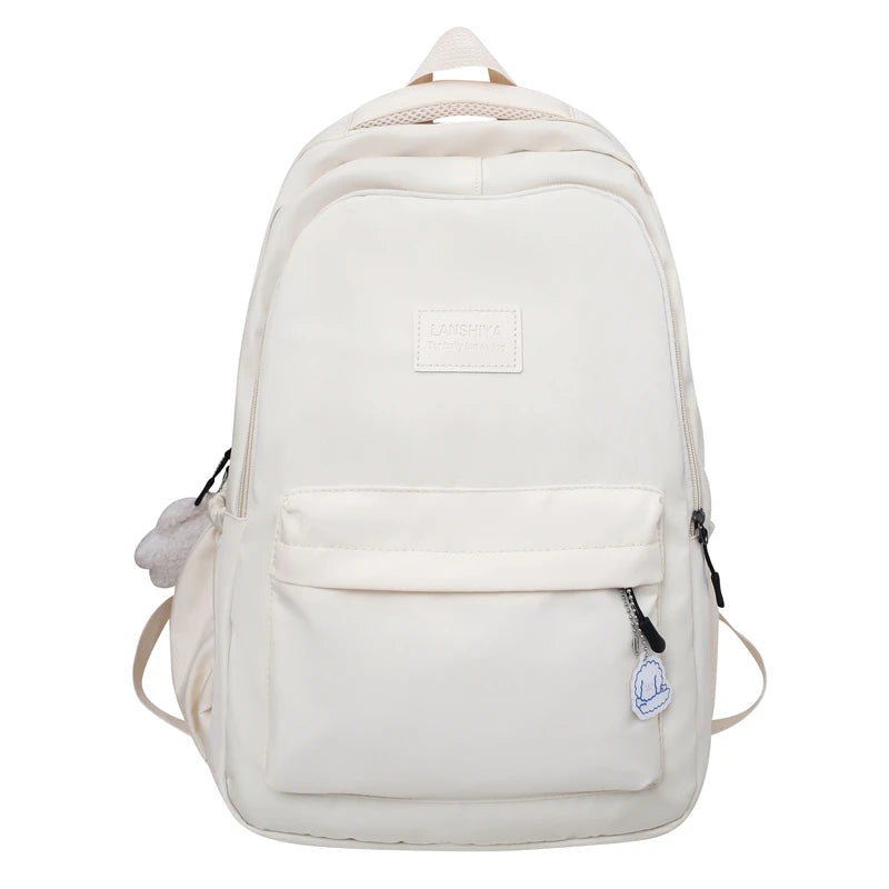 Large Capacity Solid Color Backpack for Students,