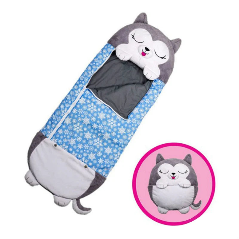 Children's Cartoon Sleeping Bag With Pillow
