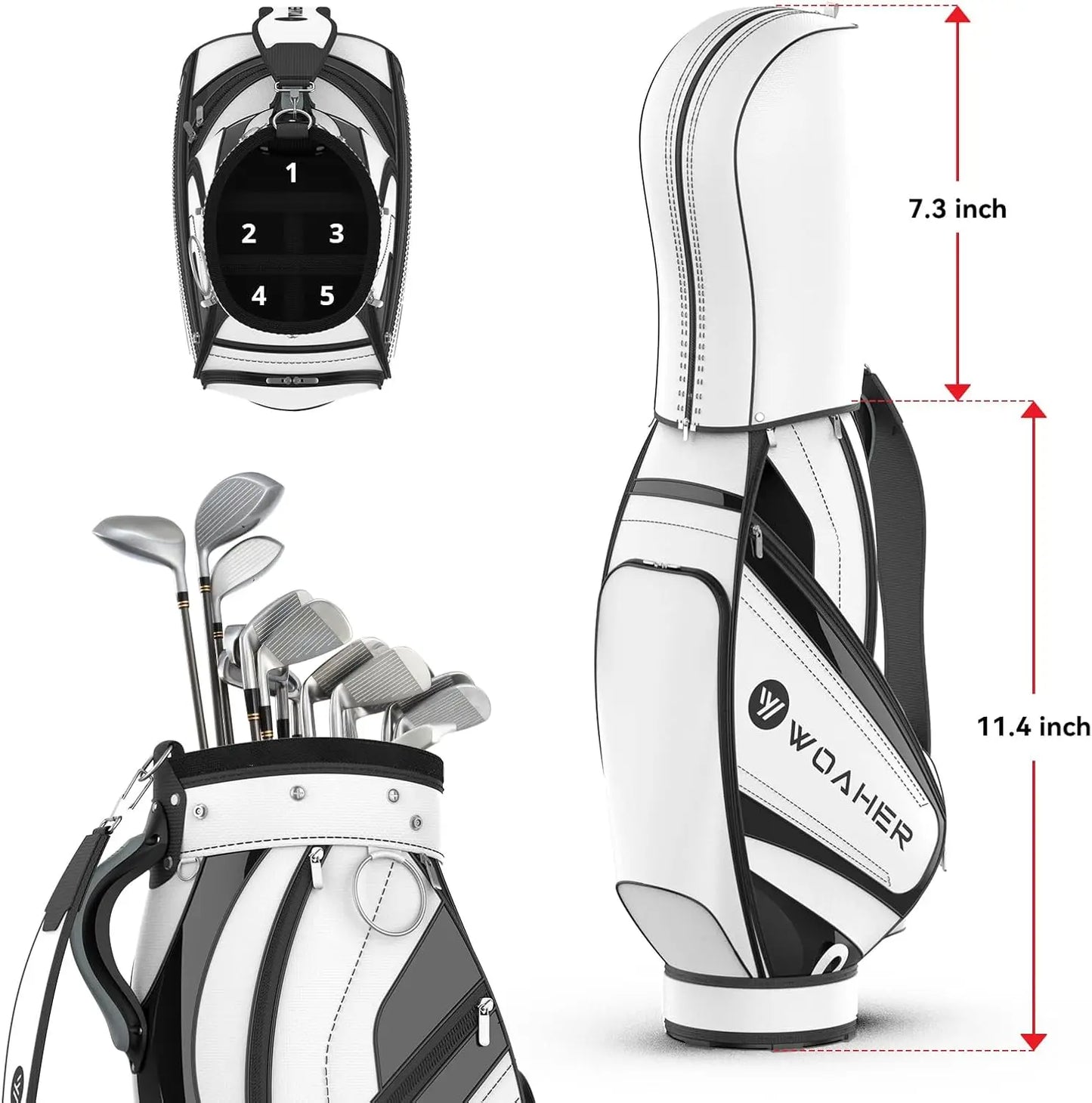 Woaher Golf Bag Multi-Function Waterproof