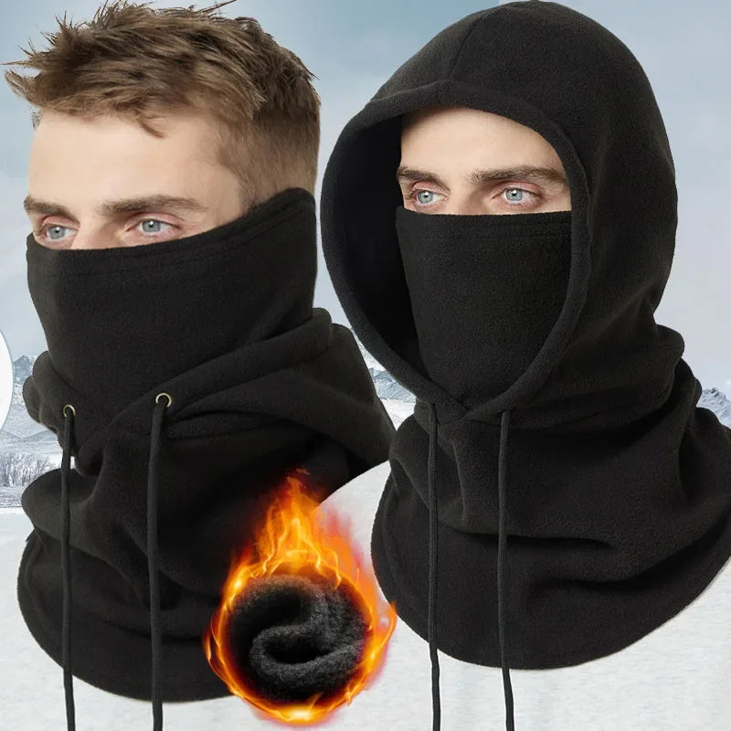 Winter Thermal Fleece Hat Hooded Outdoor