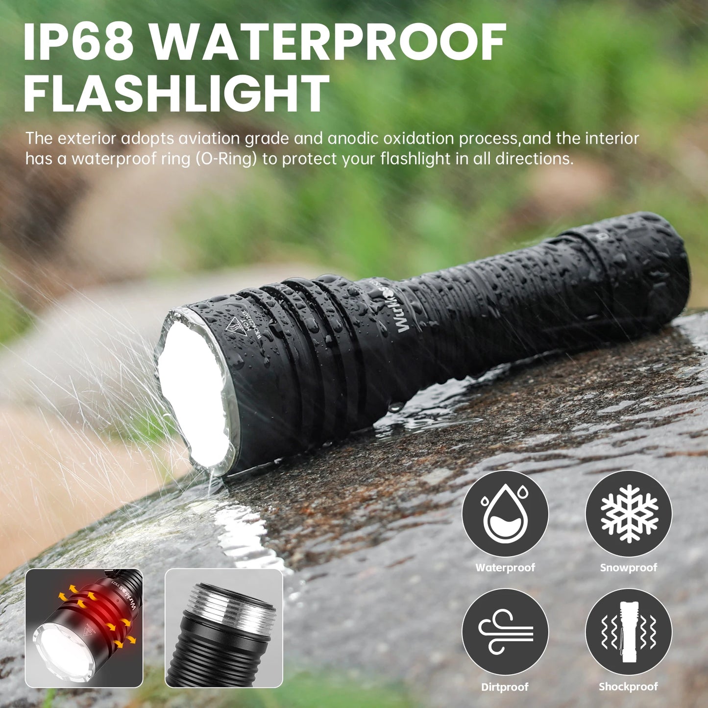 Wurkkos TS23 21700 Rechargeable Tactical Flashlight