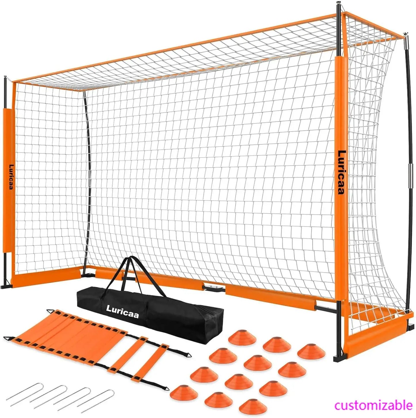Collapsible Soccer Goal, 12×6 ft /6×4 ft Portable