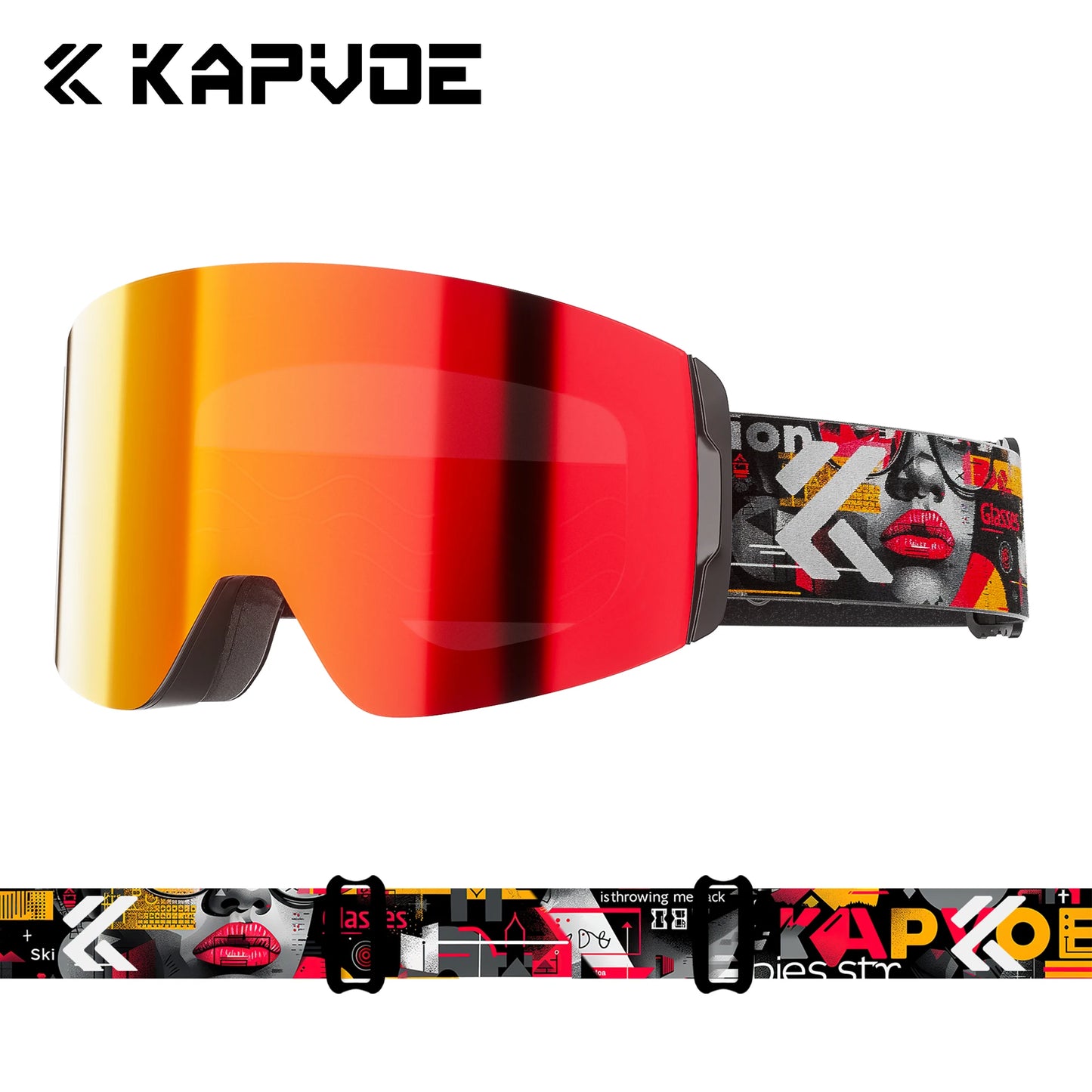 KAPVOE Photochromic Ski/Snowboard Goggles  Magnetic Lens Men/Women