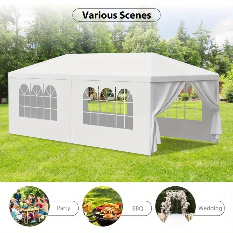 10 x 20 ft party tent with 6 side wall wedding canopy Catering event outdoors