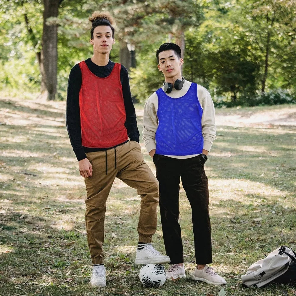 12 Pinnies Scrimmage Vests Team Practice Jersey