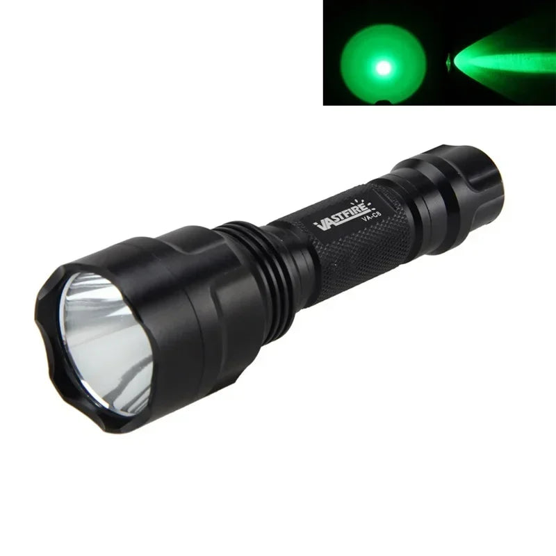 LED Flashlight White/Green/Red Tactical Hunting Rifle Lantern
