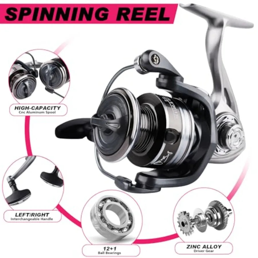 Telescopic Fishing Rods/Reels Combo Set  With Accessories