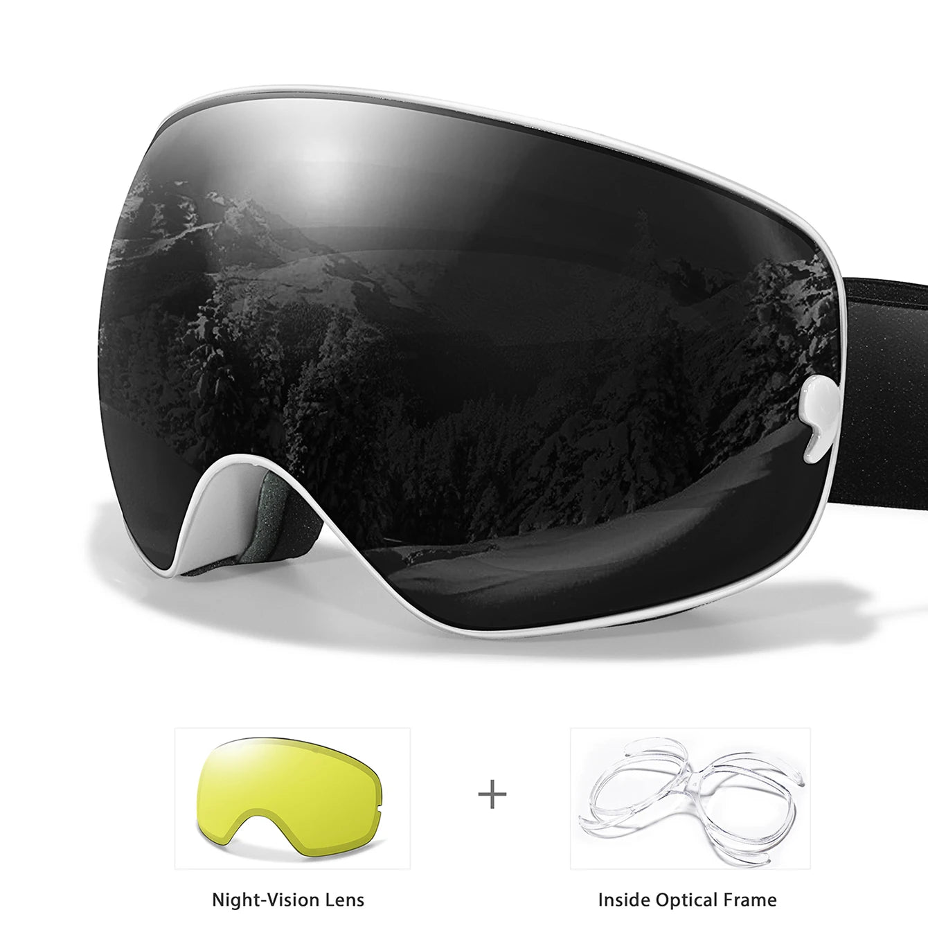 Anti-Fog SKI/Snowboard Goggles with Night Vison