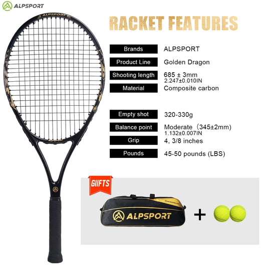ALPSPORT JL T800 Carbon Fiber Tennis Racket