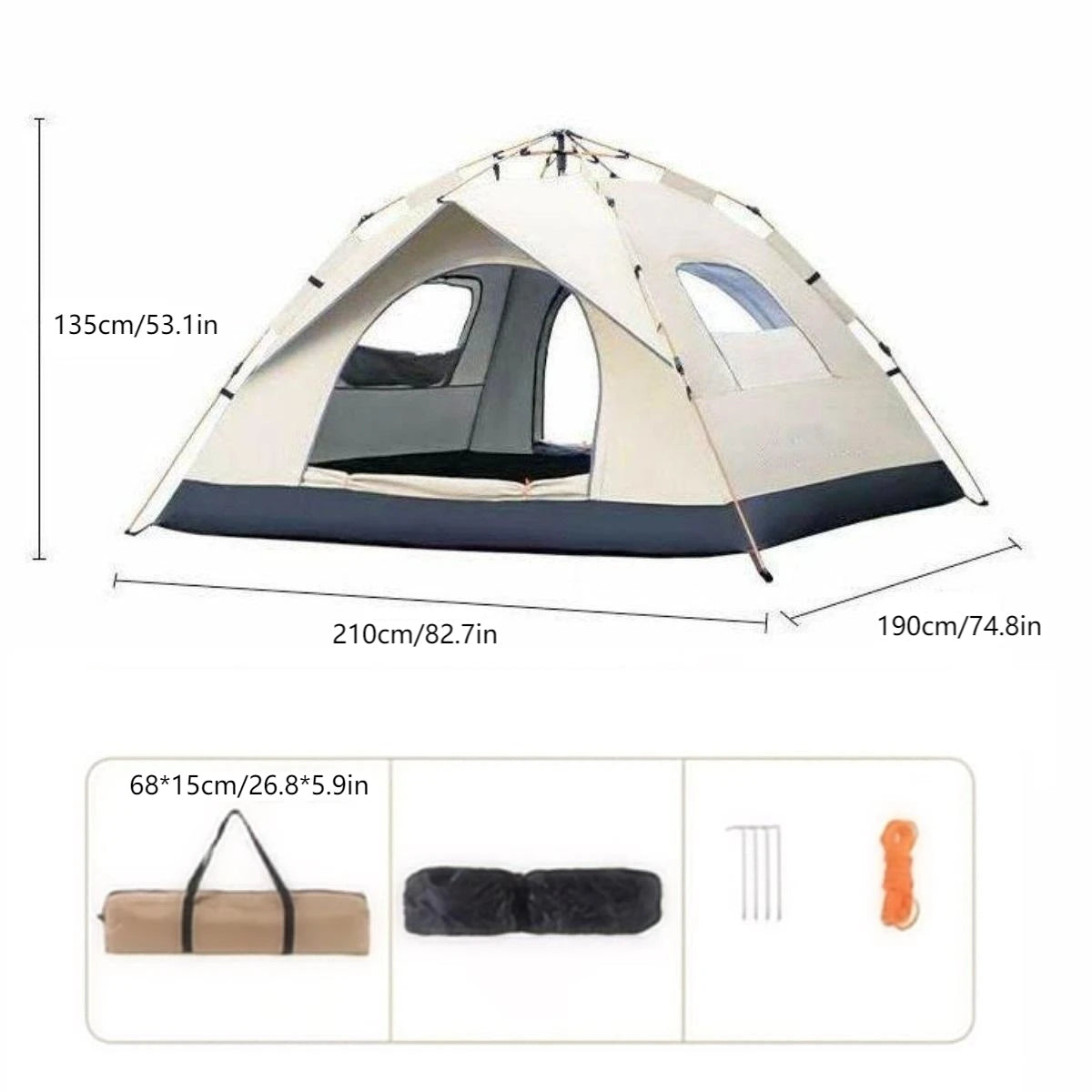 Outdoor shelter Sunshade Camping tent 4 person
