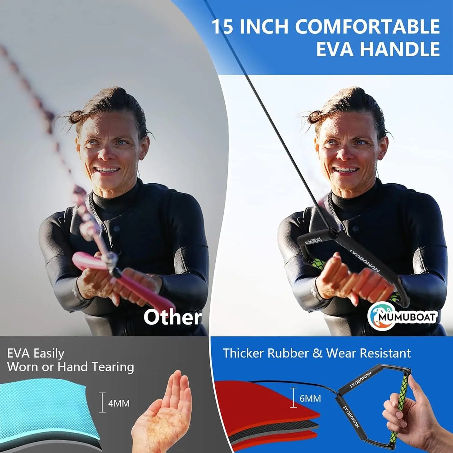 75ft Floating Wakeboard Rope With Handle