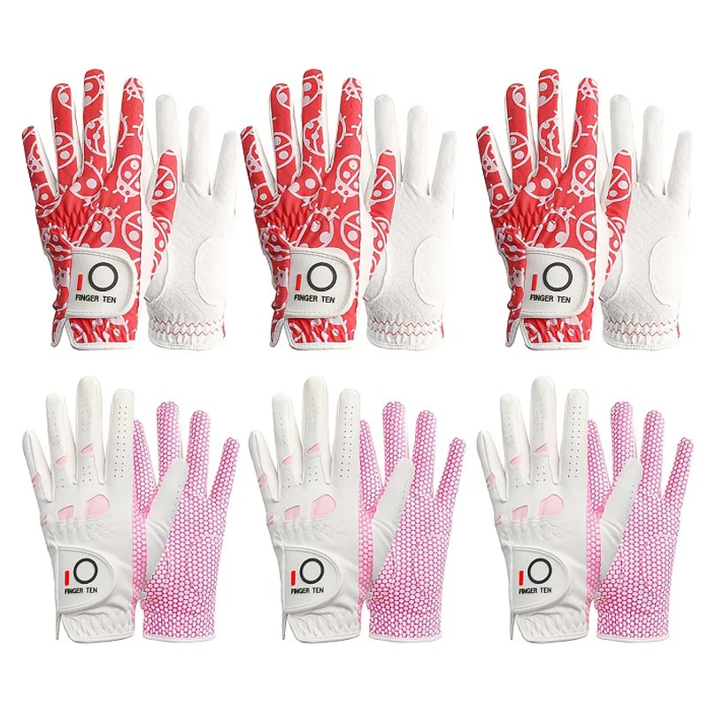 Golf Women's Gloves Left Hand Golfer Value 6ac-Pack