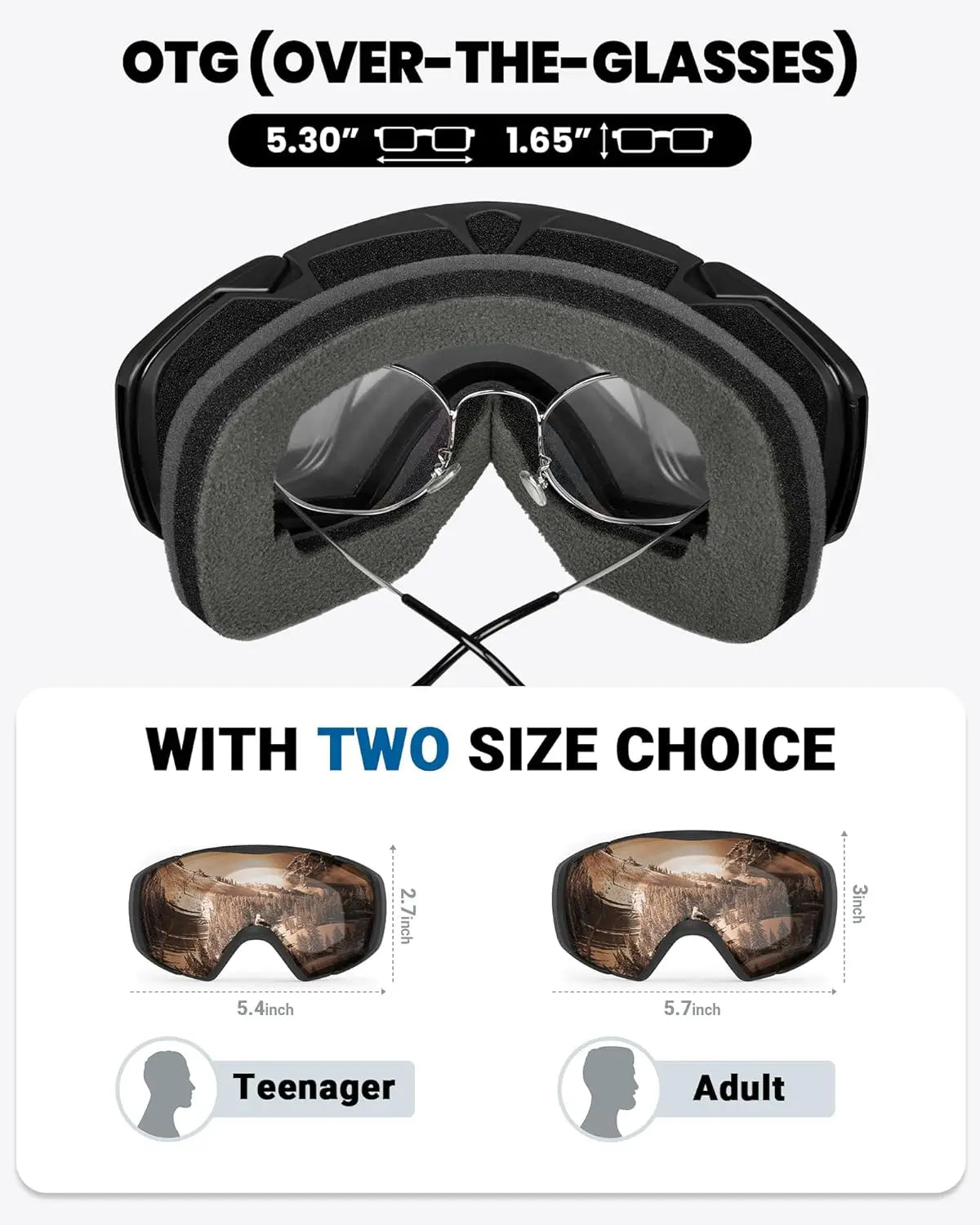 Outdoor Master Ski/Snowboard Goggles Anti-Fog,