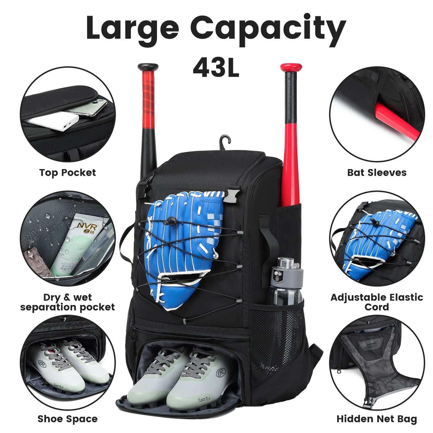 Baseball Equipment Bag Baseball Backpack